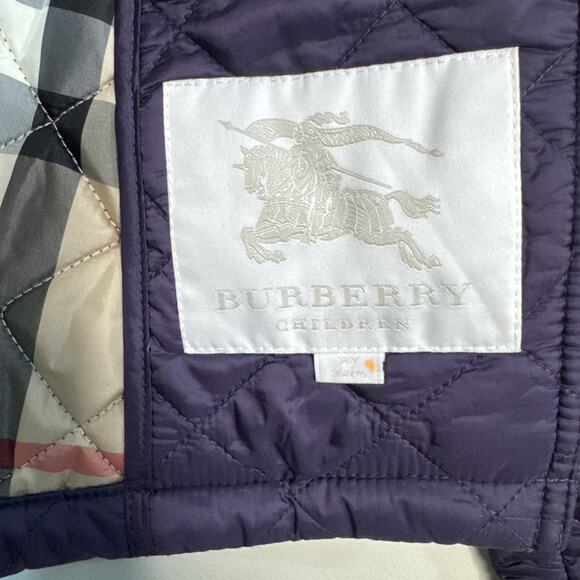 Burberry Quilted Jacket Purple/ Violet Kids Girl Size 14Y - Picture 14 of 15